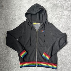 Aviator Nation Rainbow Cuff hoodie